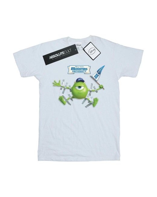 BoohooMAN White Disney Monsters University Taped Mike T-shirt for men