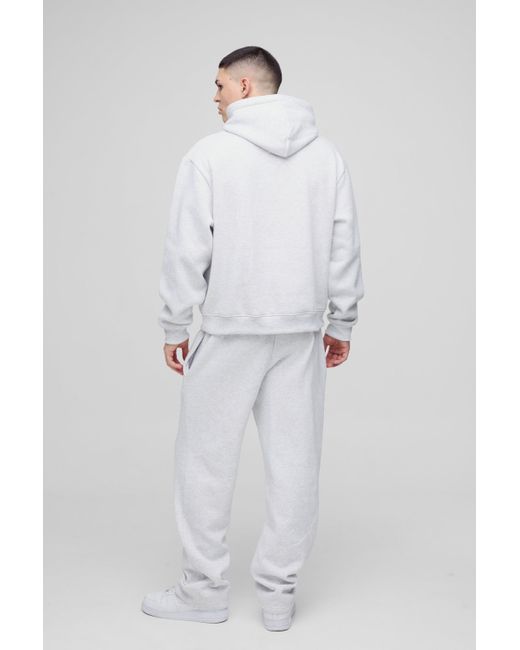 BoohooMAN Kastiger Oversize Official Trainingsanzug mit Kapuze in Blue für Herren