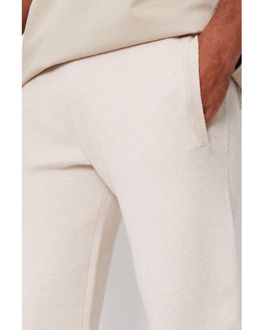 BoohooMAN White Threadbare 'salford' Luxe Knitted Joggers for men