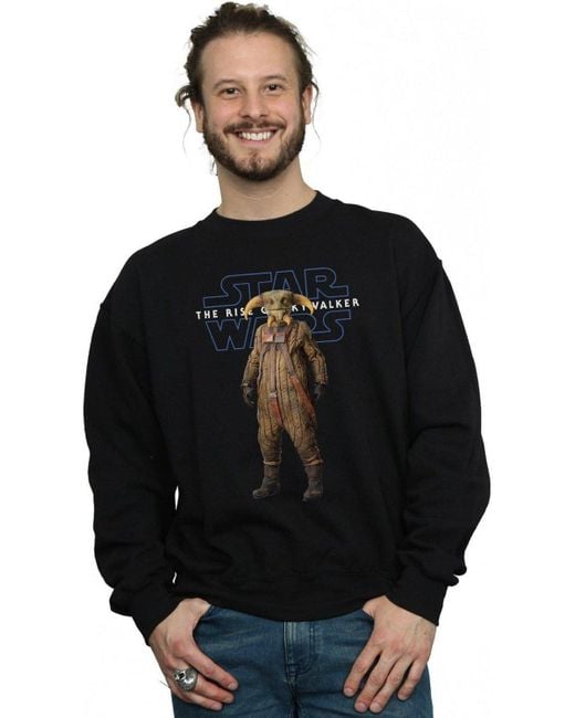 BoohooMAN Black Star Wars The Rise Of Skywalker Boolio Sweatshirt for men