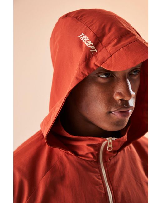 BoohooMAN Active Oversized Crinkle Nylon Cagoule Jacket in Orange for Men |  Lyst UK