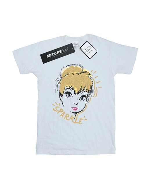 BoohooMAN White Disney Tinkerbell Sparkle T-shirt for men