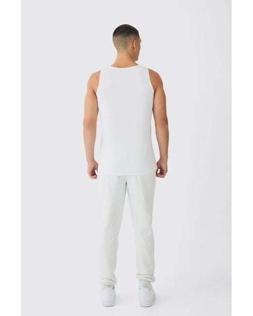 BoohooMAN White Basic Regular Fit Vest for men