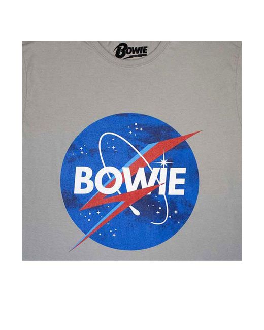 BoohooMAN Gray David Bowie Starman Logo T Shirt for men