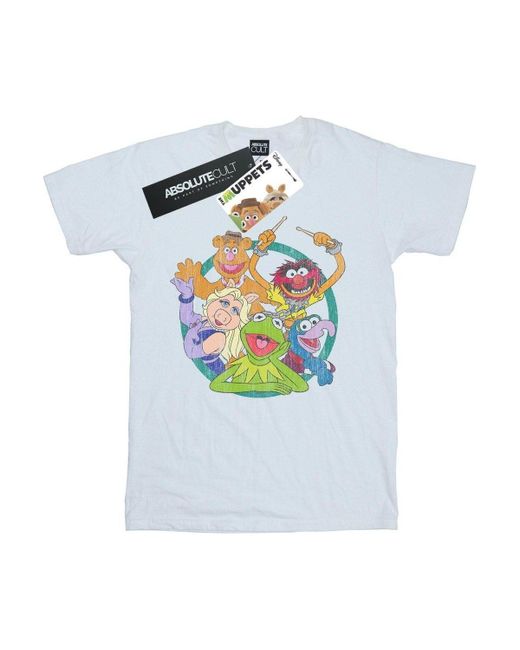 BoohooMAN Gray Disney The Muppets Group Circle T-shirt for men
