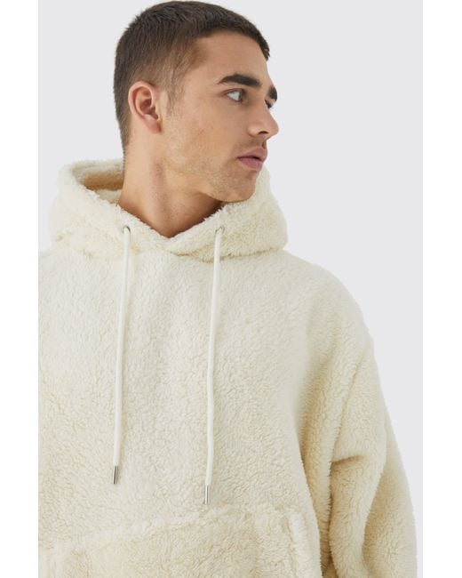 Oversized borg shop hoodie mens