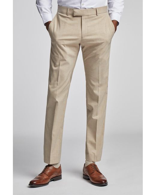 BoohooMAN Natural Antique Rogue Regular Trousers for men