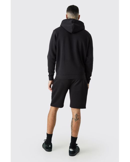 BoohooMAN Tall Man Dash Over The Head Hoodie In Black for men