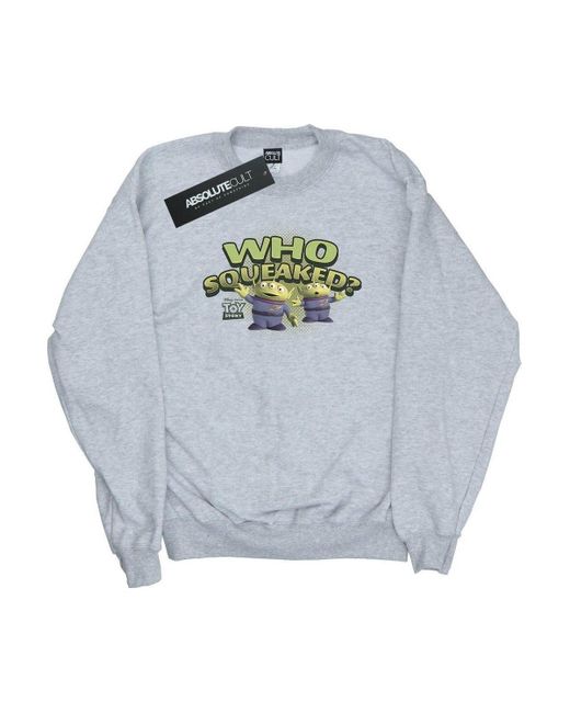 BoohooMAN Gray Disney Toy Story Who Squeaked? Sweatshirt for men