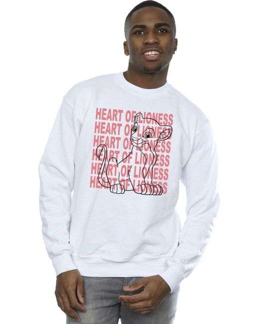 BoohooMAN White Disney The Lion King Heart Of A Lioness Sweatshirt for men