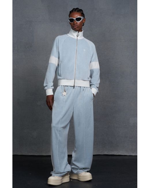 Boohoo velour joggers hotsell
