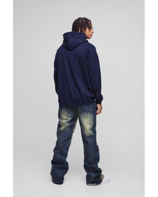 BoohooMAN Oversized Nasa License Print Hoodie in Blue for Men Lyst