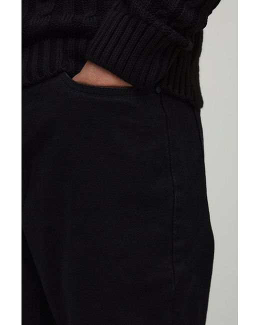 Slim Rigid Washed Jeans Boohoo de color Black