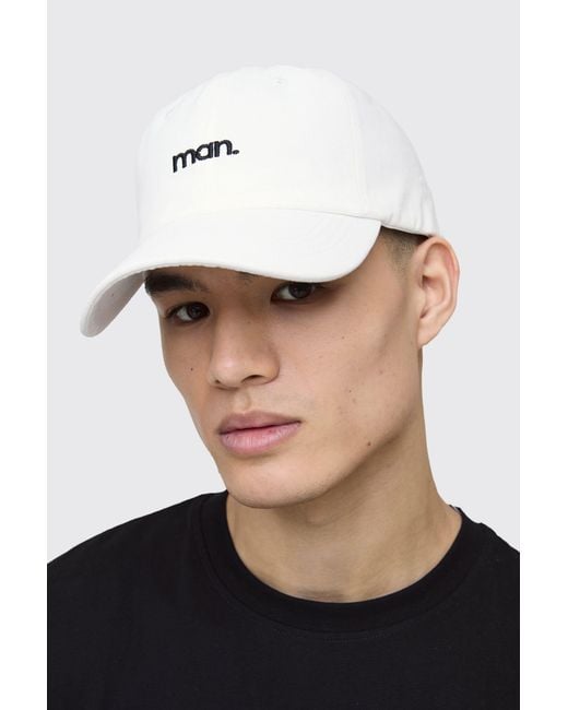 BoohooMAN Black Man Branded Embroidered Cap for men