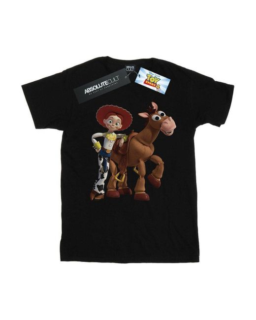 BoohooMAN Black Disney Toy Story 4 Jessie And Bullseye T-shirt for men