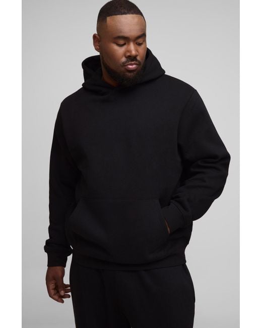 Boohoo Blue Plus Basic Regular Fit Over The Head Hoodie