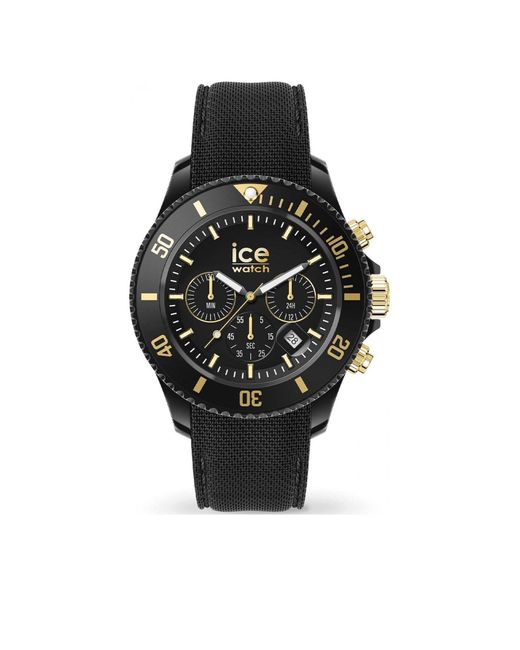 BoohooMAN Black Ice-watch 021602 Ice Chrono 40mm Quartz Watch for men