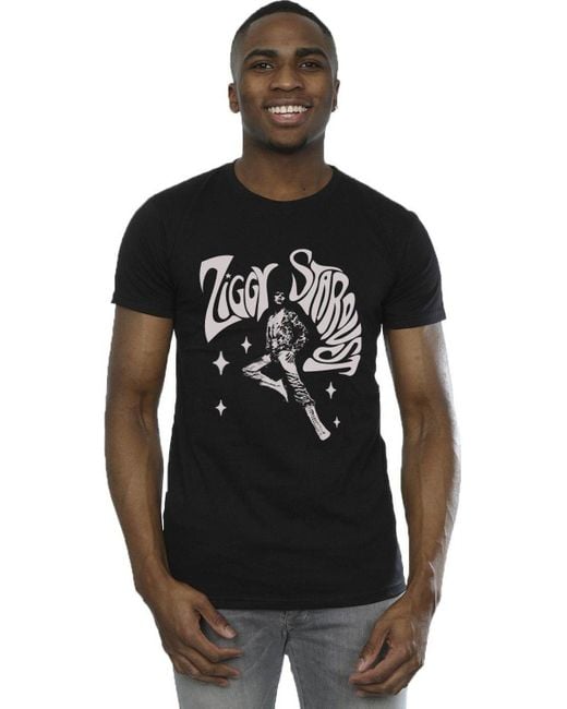 BoohooMAN Black David Bowie Ziggy Pose T-shirt for men