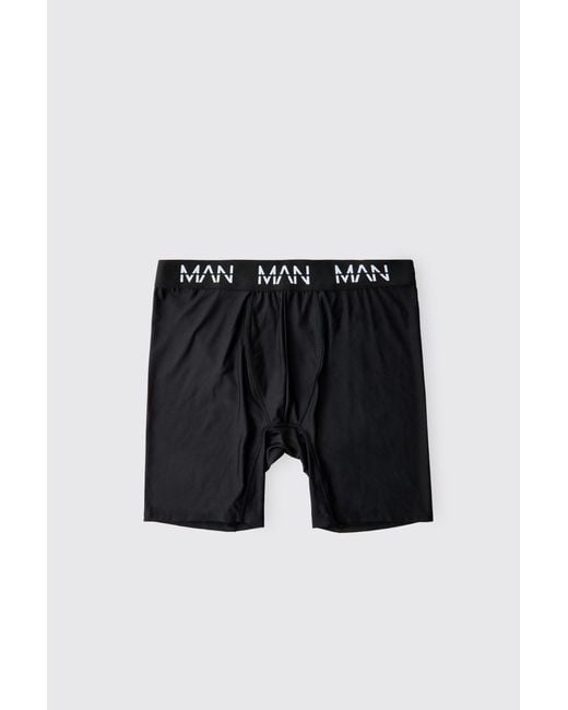 Boohoo Black Active Performance 7Inch 3 Pack Long Boxer for men