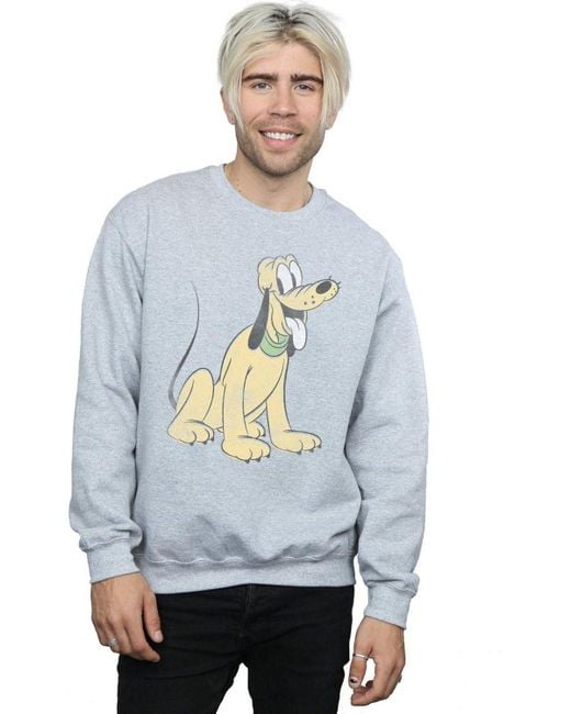 BoohooMAN Gray Disney Pluto Sitting Sweatshirt for men