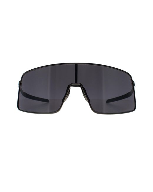 BoohooMAN Blue Oakley Shield Matte Gunmetal Prizm Black Sutro Ti for men