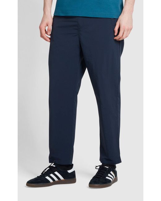 BoohooMAN Blue Hawtin Nylon Pant Navy for men