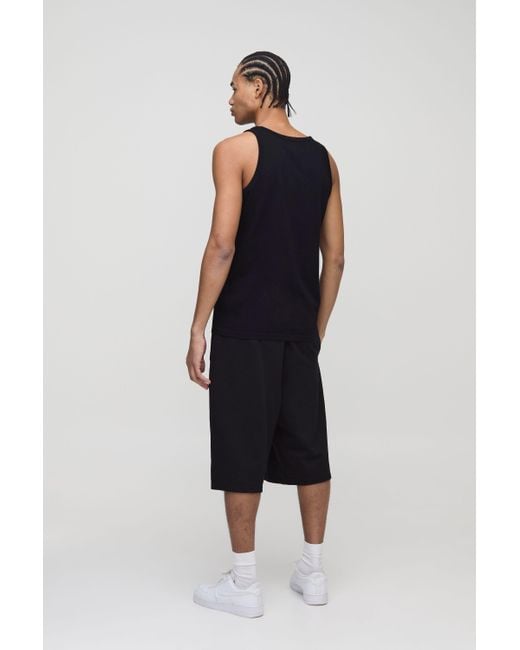 BoohooMAN Black Regular Fit 2 Pack Basic Vests for men