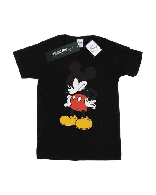 BoohooMAN Black Disney Mickey Mouse Angry Look Down T-shirt for men