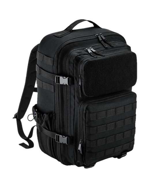 BoohooMAN Black Bagbase Molle Tactical Backpack for men
