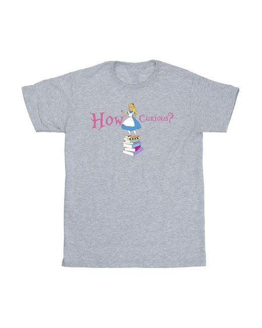 BoohooMAN White Disney Alice In Wonderland How Curious T-shirt for men