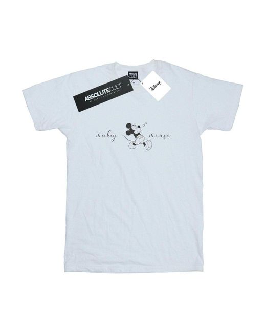 BoohooMAN White Disney Mickey Mouse Whistle T-shirt for men