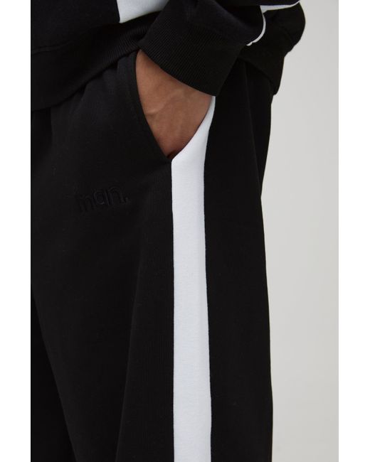 BoohooMAN Black Extreme Wide Leg Man Colour Block Joggers for men