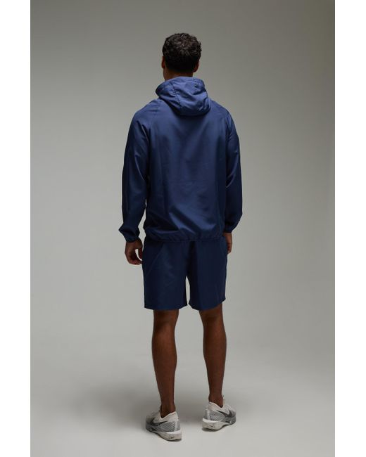 BoohooMAN Blue Training Dept Woven Short Tracksuit for men