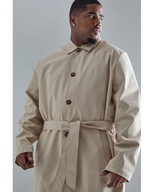 BoohooMAN Multicolor Plus Classic Belted Trench Coat for men