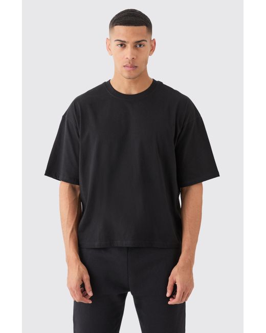 BoohooMAN Black Oversized Boxy Basic T-shirt for men