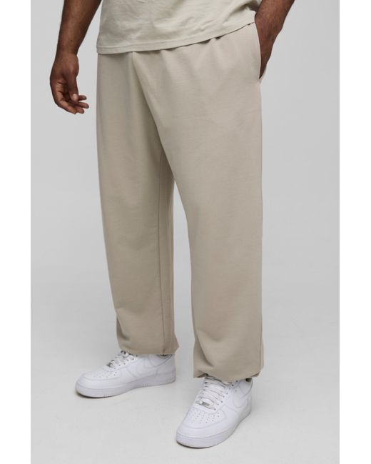 BoohooMAN Green Plus 260Gsm Loopback Oversized Fit Basic Sweatpants for men