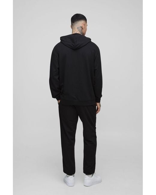 BoohooMAN Black Tall Lightweight Loopback Regular Fit Basic Joggers for men