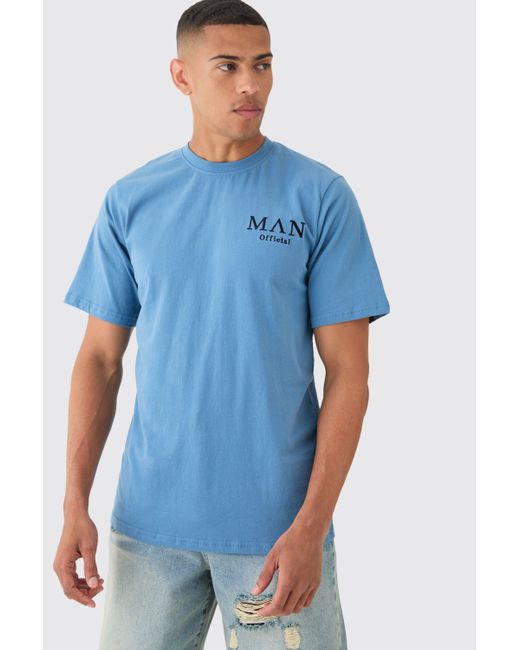BoohooMAN Blue Basic Crew Neck T-shirt for men