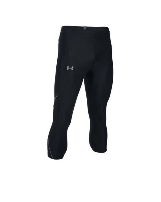 BoohooMAN Black Under Armour 3/4 Running Heatgear Capri Leggings for men