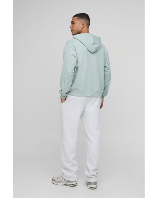 Sudadera Oversize Básica Recta Con Capucha Y Cremallera Boohoo de color Green