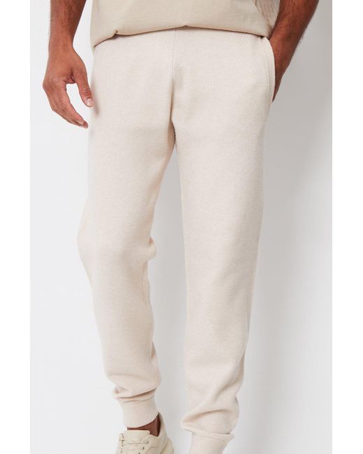 BoohooMAN White Threadbare 'salford' Luxe Knitted Joggers for men