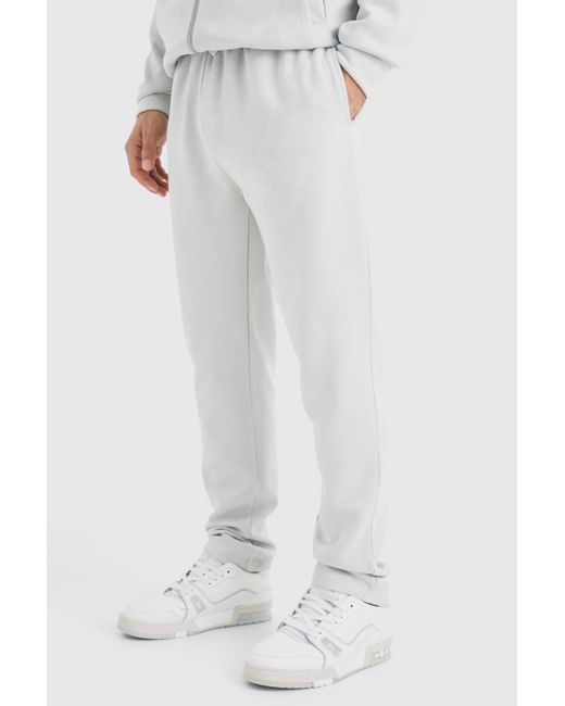 BoohooMAN White Skinny Faux Suede Trousers for men
