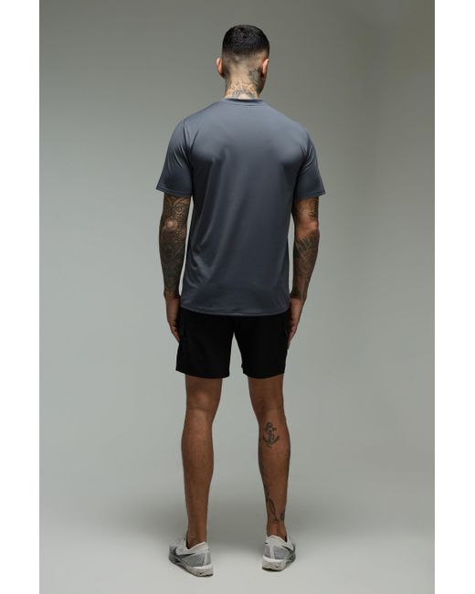 Camiseta Tall Man Active Regular Resistente Boohoo de color Gray