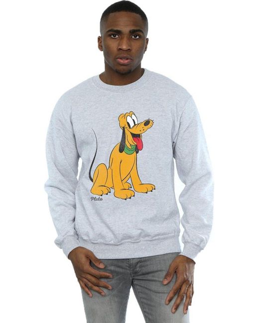 BoohooMAN Blue Disney Classic Pluto Sweatshirt for men
