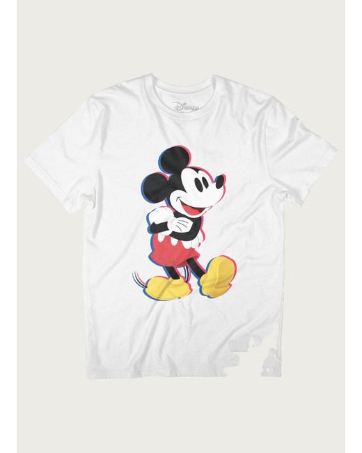BoohooMAN White Disney Mickey Mouse Arms Folded T-shirt for men