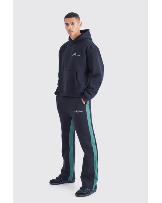 Boohooman 2025 navy tracksuit