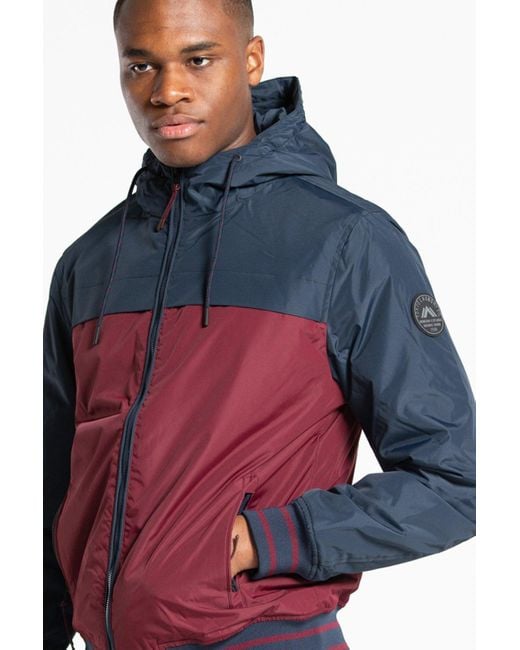 BoohooMAN Blue Tokyo Laundry Colour Block Hooded Jacket for men