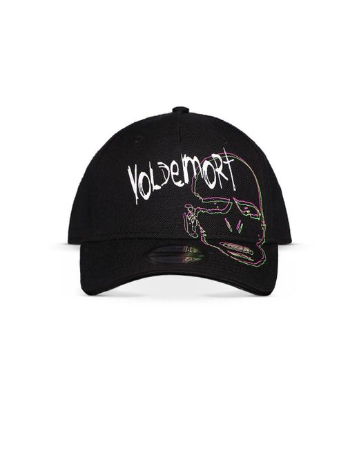 BoohooMAN Black Harry Potter Wizards Unite Neon Voldemort Adjustable Cap for men