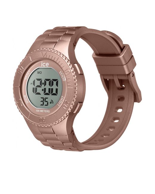 BoohooMAN Brown Ice-watch 021621 Ice Digit 35mm Quartz Watch for men