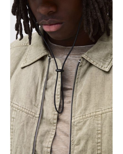 BoohooMAN Black Bm Nibbled Boonie Cap for men